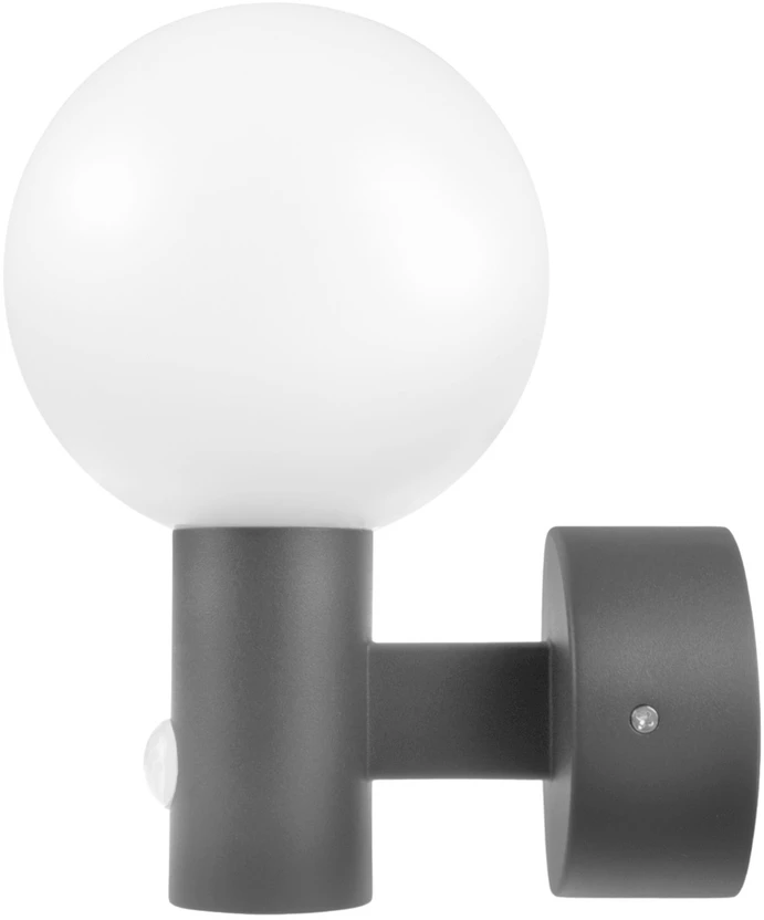 Maclean LED lempa su judesio jutikliu, PIR judesio jutiklis, pilka spalva, 15W, IP65, 1600lm, neutrali balta spalva (4000K) MCE5