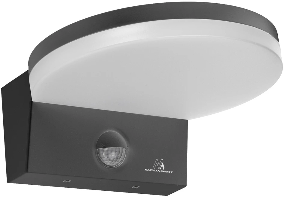 Lubinis šviestuvas Lampa „Maclean“ LED šviestuvas su judesio jutikliu, PIR judesio jutiklis, pilkas, 15 W, IP65, 1560 lm, neutrali balta (4000 K) MCE344 GR