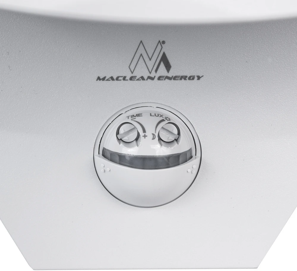 Lubinis šviestuvas MACLEAN MCE290W LED lempa su infraraudonųjų spindulių judesio jutikliu 800lm 10W IP54 baltas
