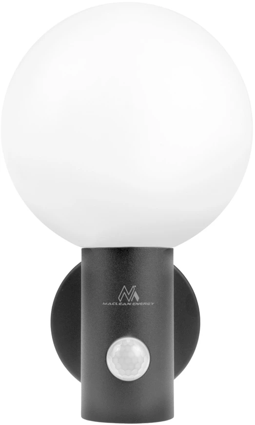 Maclean LED lempa su judesio jutikliu, PIR judesio jutiklis, pilka spalva, 15W, IP65, 1600lm, neutrali balta spalva (4000K) MCE5