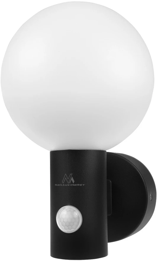 Maclean LED lempa su judesio jutikliu, PIR judesio jutiklis, juoda, 15W, IP65, 1600lm, neutrali balta spalva (4000K) MCE515 B