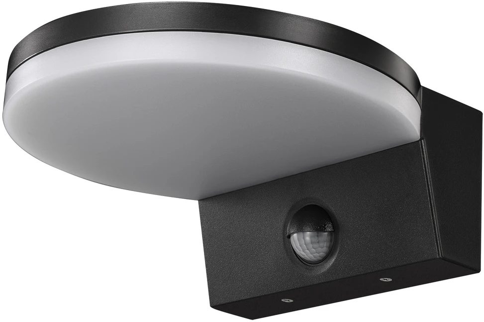 Pakabinamas šviestuvas Lampa „Maclean“ LED šviestuvas su judesio jutikliu, PIR judesio jutiklis, juodas, 15 W, IP65, 1560 lm, neutrali balta (4000 K) MCE344 B