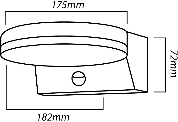 Lampa „Maclean“ LED šviestuvas su judesio jutikliu, PIR judesio jutikliu, baltas, 15 W, IP65, 1560 lm, neutrali balta (4000 K) MCE344 W
