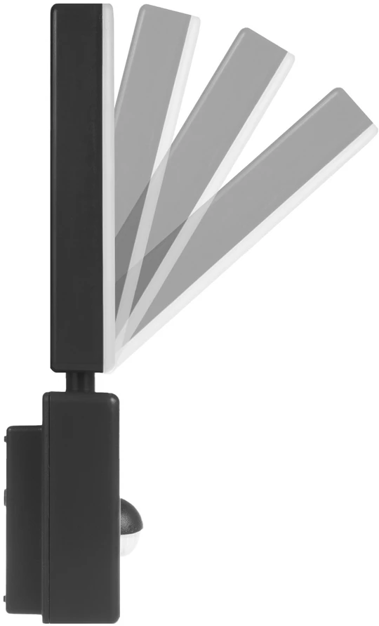 Maclean LED lempa su judesio jutikliu, PIR judesio jutiklis, juoda, 10W, IP65, 800lm, neutrali balta spalva (4000K) MCE516 B