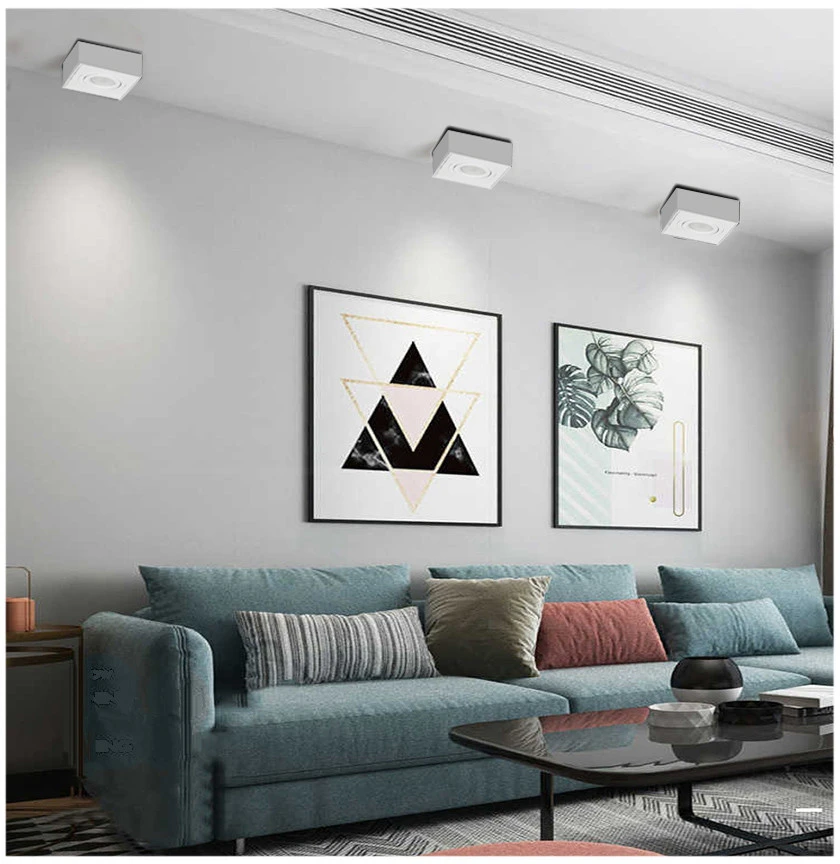 Lampa, „Maclean“ lubinis šviestuvas, prožektorius, MR16/GU10 šviesos šaltiniams, baltas, 94x94x32 mm, kvadratinis, aliuminis, MCE464 W