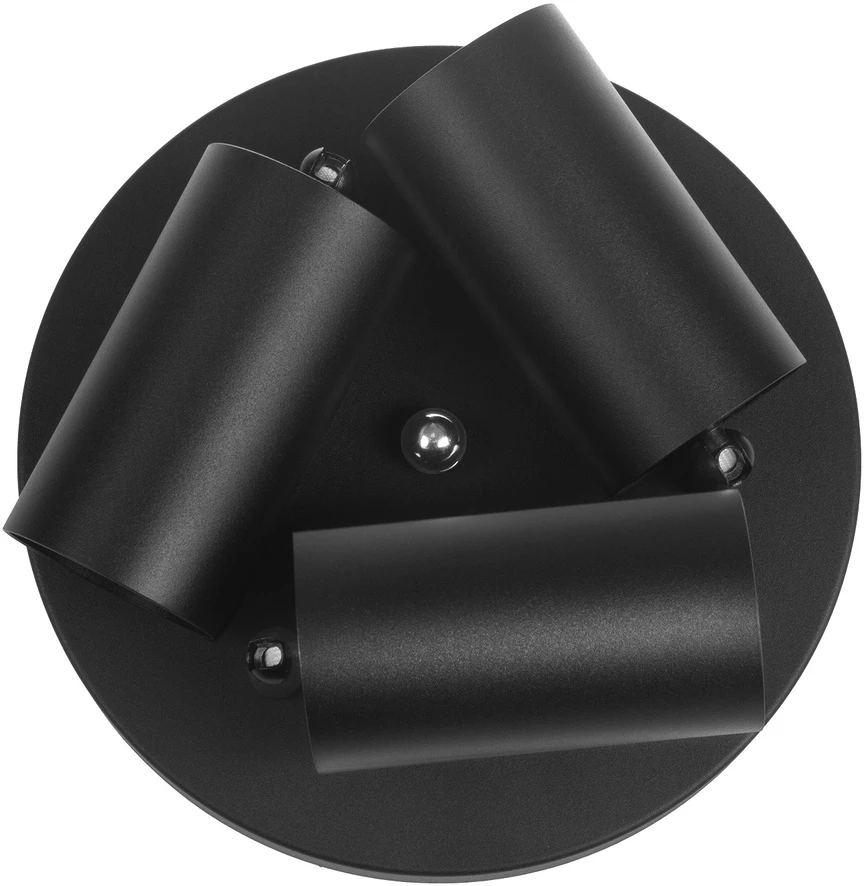 Lampa „Maclean“ lubinis šviestuvas, prožektorius, judrus, aliuminis, 3xGU10, 55x100mm, matinės juodos spalvos, MCE362 B