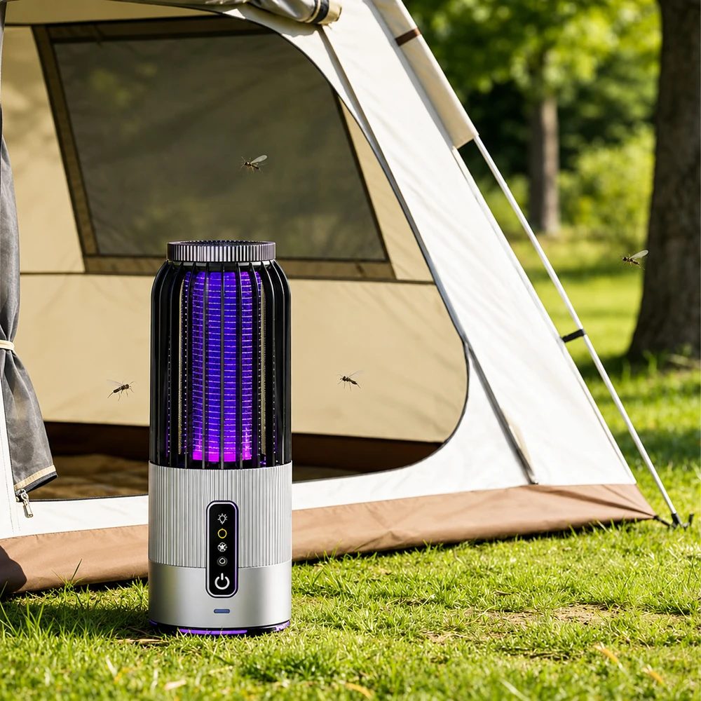 Lampa Pakabinama sodo lempa su laikmačiu nuo uodų, musių, vabzdžių