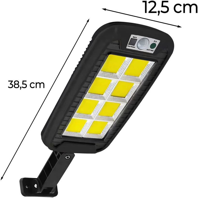 Lampa Saulės energija varomas LED šviestuvas, sodo gatvės šviestuvas, nuotolinio valdymo pultas, prieblandos judesio jutiklis - e846