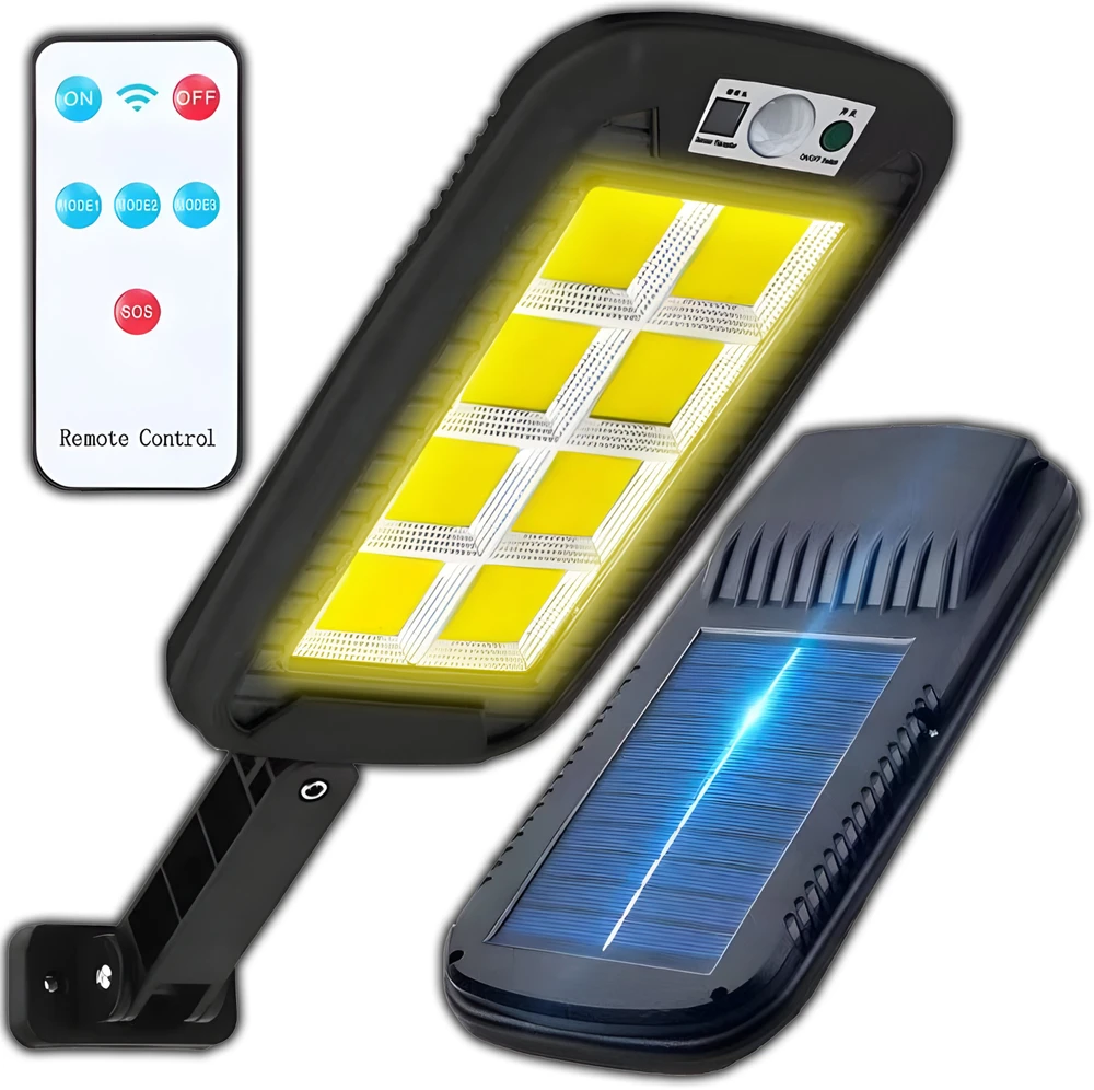 Lampa Saulės energija varomas LED šviestuvas, sodo gatvės šviestuvas, nuotolinio valdymo pultas, prieblandos judesio jutiklis - e846
