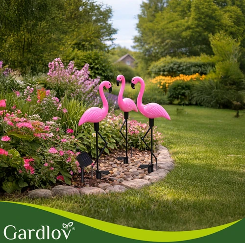 Solar garden lamp - flamingo Gardlov 21151