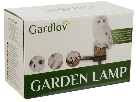 Solar garden lamp - owl Gardlov 23847