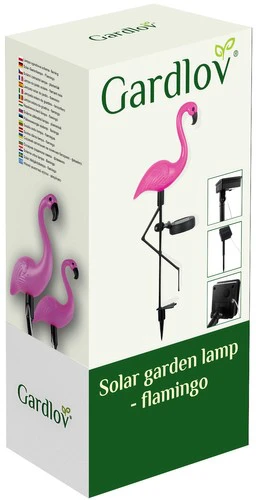 Solar garden lamp - flamingo Gardlov 21151