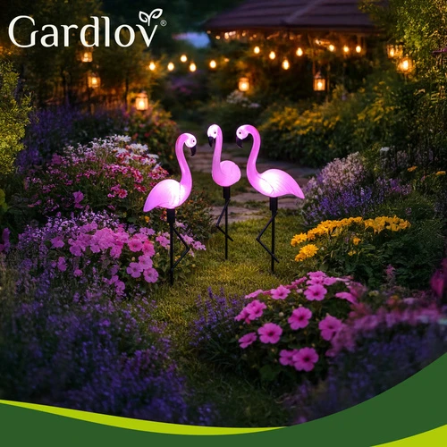 Solar garden lamp - flamingo Gardlov 21151