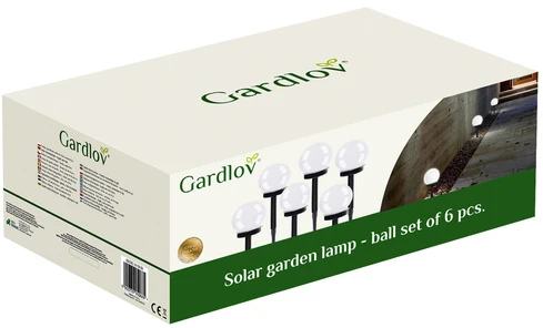 Gardlov Saulės sodo šviestuvas - rutulinis, rinkinyje 6 vnt. 23562