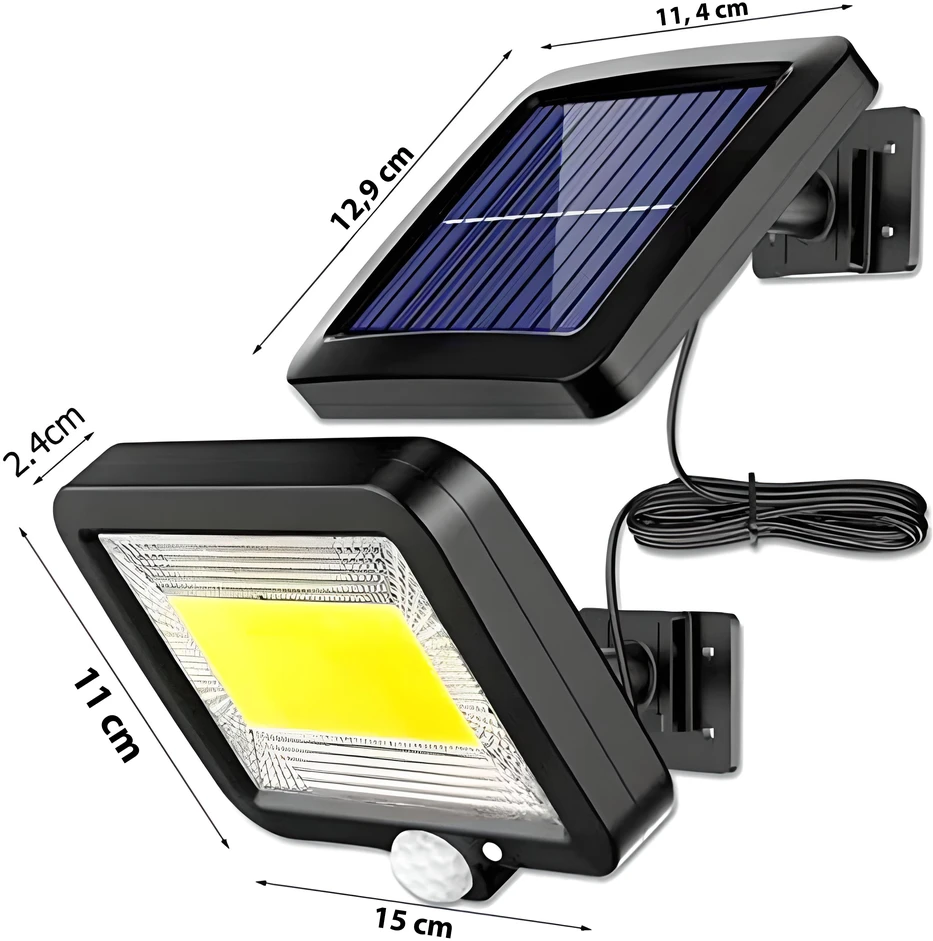 Retoo Lampa Saulės lempa su judesio jutikliu 100 LED - E077 mėlyna dėžutė