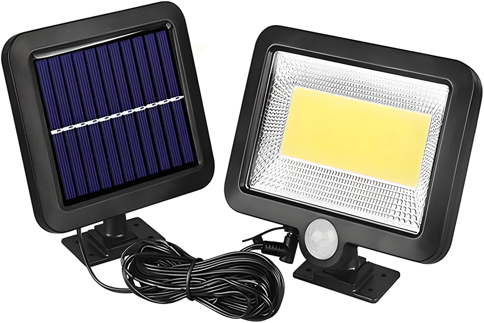 Retoo Lampa Saulės lempa su judesio jutikliu 100 LED - E077 mėlyna dėžutė