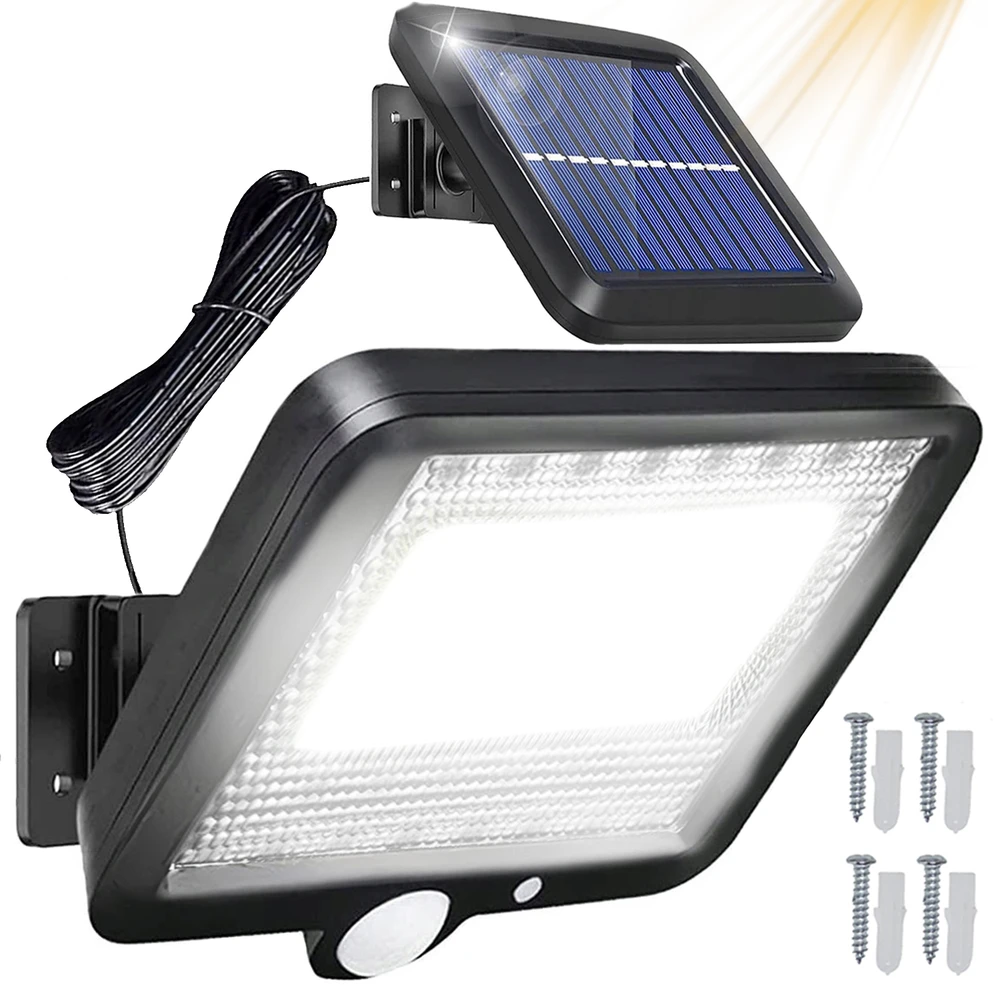 Retoo Lampa Saulės lempa su judesio jutikliu 100 LED - E077 mėlyna dėžutė