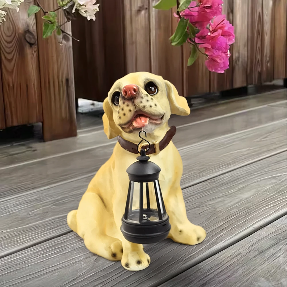 Lampa Saulės sodo lempa, dekoratyvinis šuns ornamentas, LED žibintas