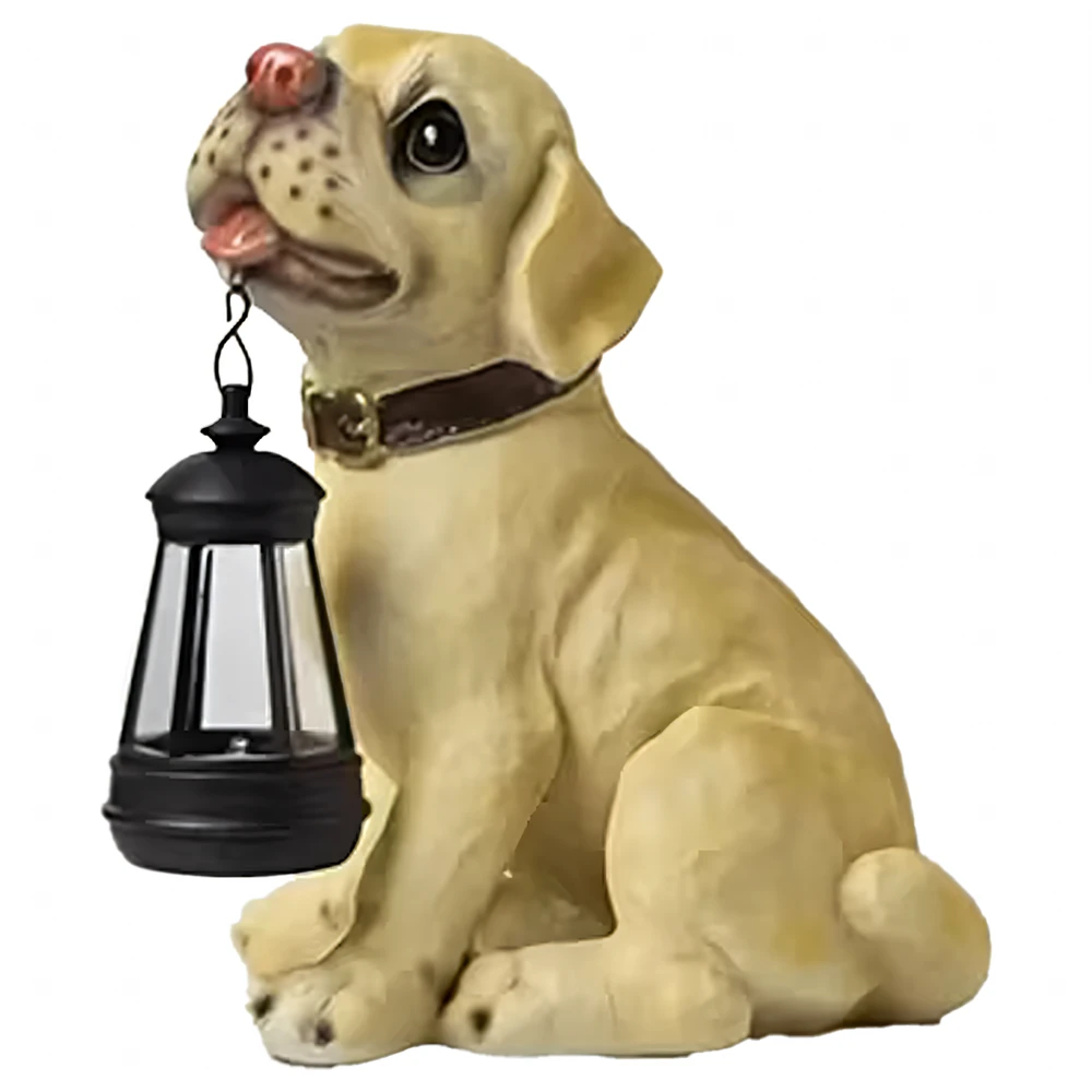 Lampa Saulės sodo lempa, dekoratyvinis šuns ornamentas, LED žibintas