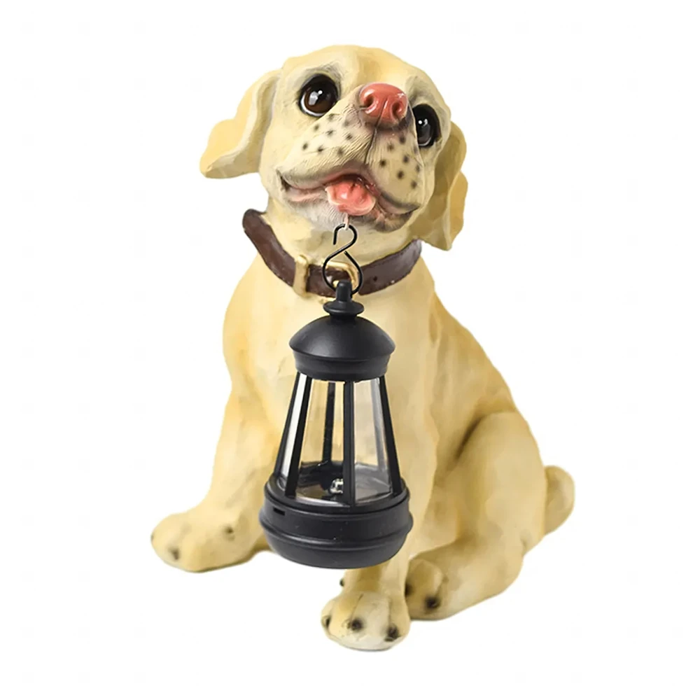 Lampa Saulės sodo lempa, dekoratyvinis šuns ornamentas, LED žibintas