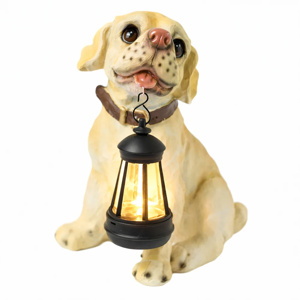 Lampa Saulės sodo lempa, dekoratyvinis šuns ornamentas, LED žibintas