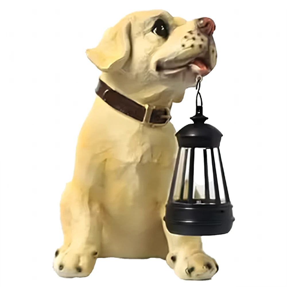 Lampa Saulės sodo lempa, dekoratyvinis šuns ornamentas, LED žibintas
