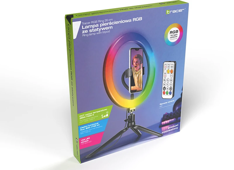 TRACER RING 26cm RGB mini tripod ring lamp