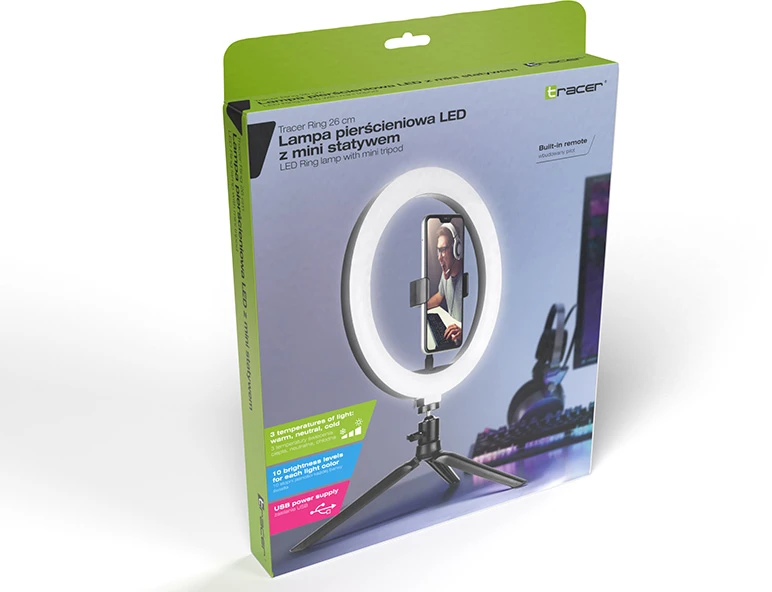 TRACER RING 26cm mini tripod ring lamp