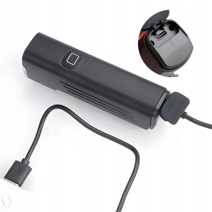 Lampka Dviračio lempa, LED žibintuvėlis, priekinis, USB, dviračio vairui, stiprus 1000lm