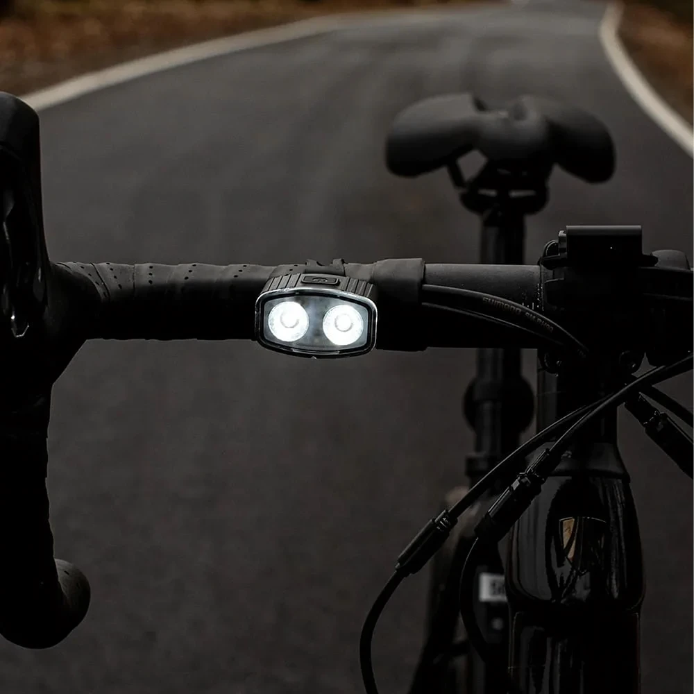 Lampka Dviračio žibinto priekinis galinis LED žibintas dviračio vairui, stiprus USB, 2 vnt.