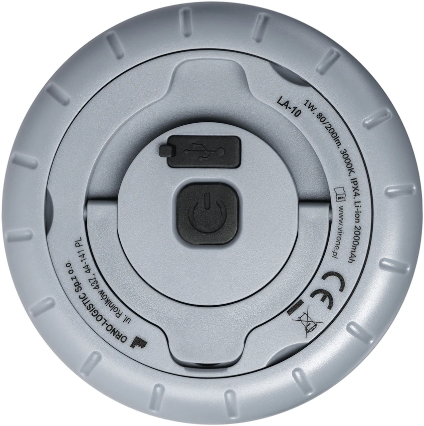 Lampka Kempingo lempa su girlianda, 80/200lm, 2000mAh, 3000K, 8m