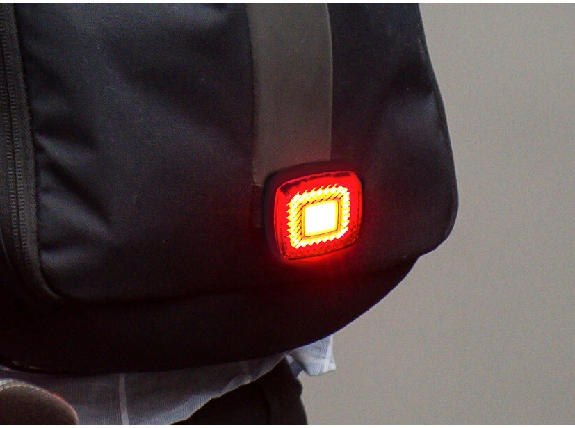 Lampka „Maclean“ LED galinis dviračio žibintas, prieblandos jutiklis, USB automatinis išsijungimas COB, maks. 125 lm, 450 mAh baterija, MCE355