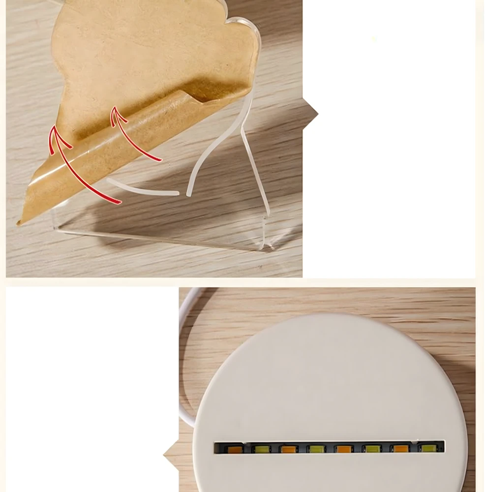 Lampka Meilės širdelių 3D iliuzijos naktinė lemputė vaikų miegamajam dovanų USB