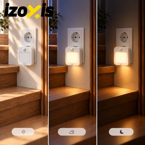 Lampka nocna LED su judesio jutikliu - 2vnt.. Izoxis