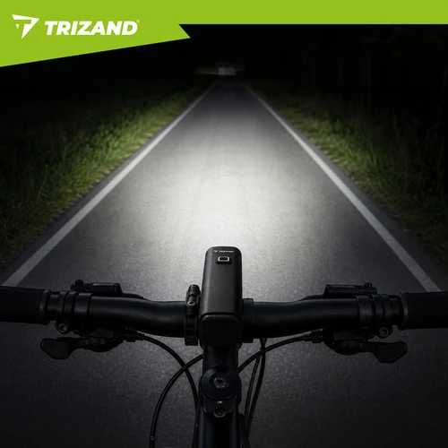 1000 lm LED dviračio žibintas + „Trizand“ galinis žibintas