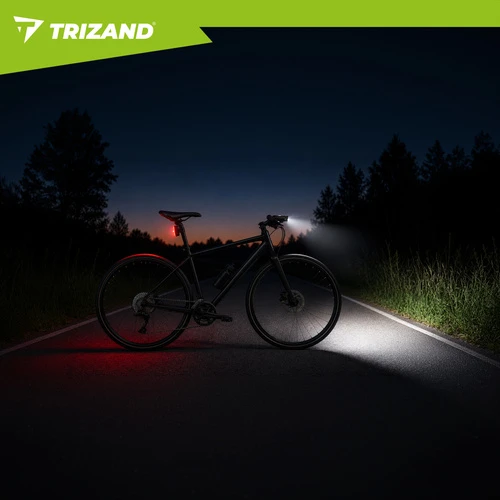 1000 lm LED dviračio žibintas + „Trizand“ galinis žibintas