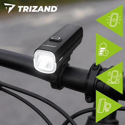 1000 lm LED dviračio žibintas + „Trizand“ galinis žibintas
