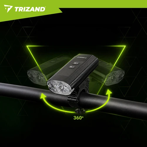 1300 lm LED dviračio žibintas + „Trizand“ galinis žibintas