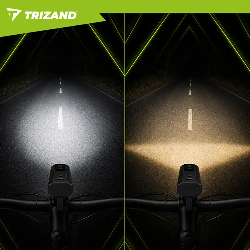 1300 lm LED dviračio žibintas + „Trizand“ galinis žibintas