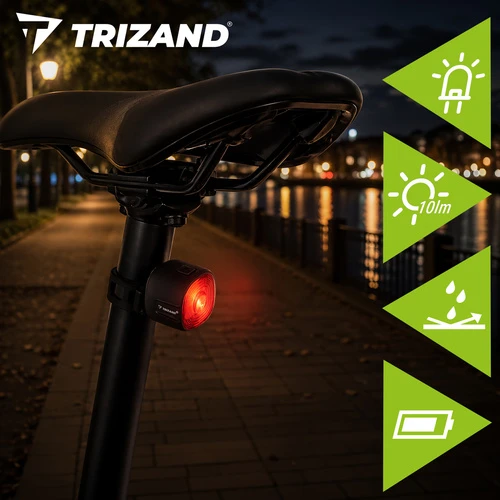 Trizand raudonas dviračio žibintas