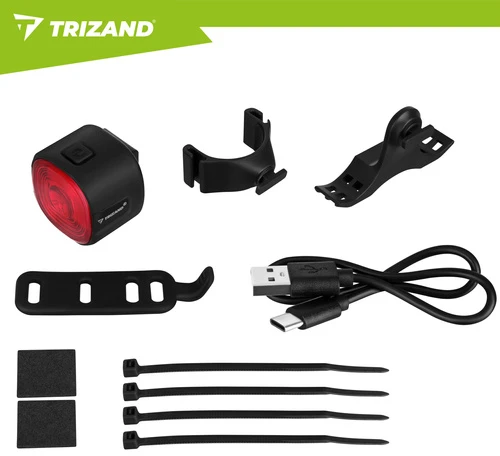 Trizand raudonas dviračio žibintas