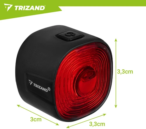 Trizand raudonas dviračio žibintas