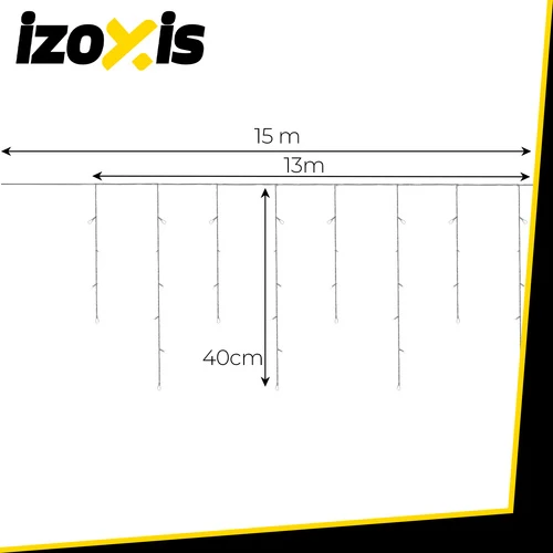 Lauko šviestuvai 300LED 15m šiltos baltos Izoxis 26710