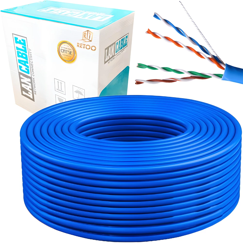 LAN tinklo kabelis RJ45 cat 6a interneto kabelis UTP maršrutizatorius susukta pora 305m -E553-1