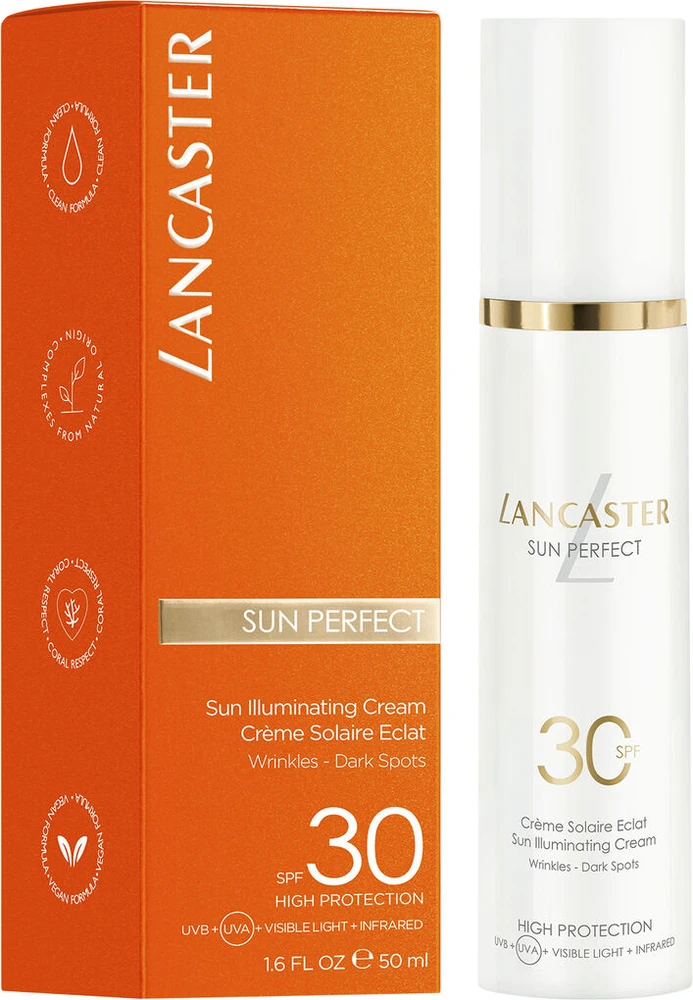 Lancaster Sun Perfect Illuminating Kreminis Spf30 Dark Spots kremas saugantis nuo pigmentinių dėmių susidarymo būnant saulėje 50ml