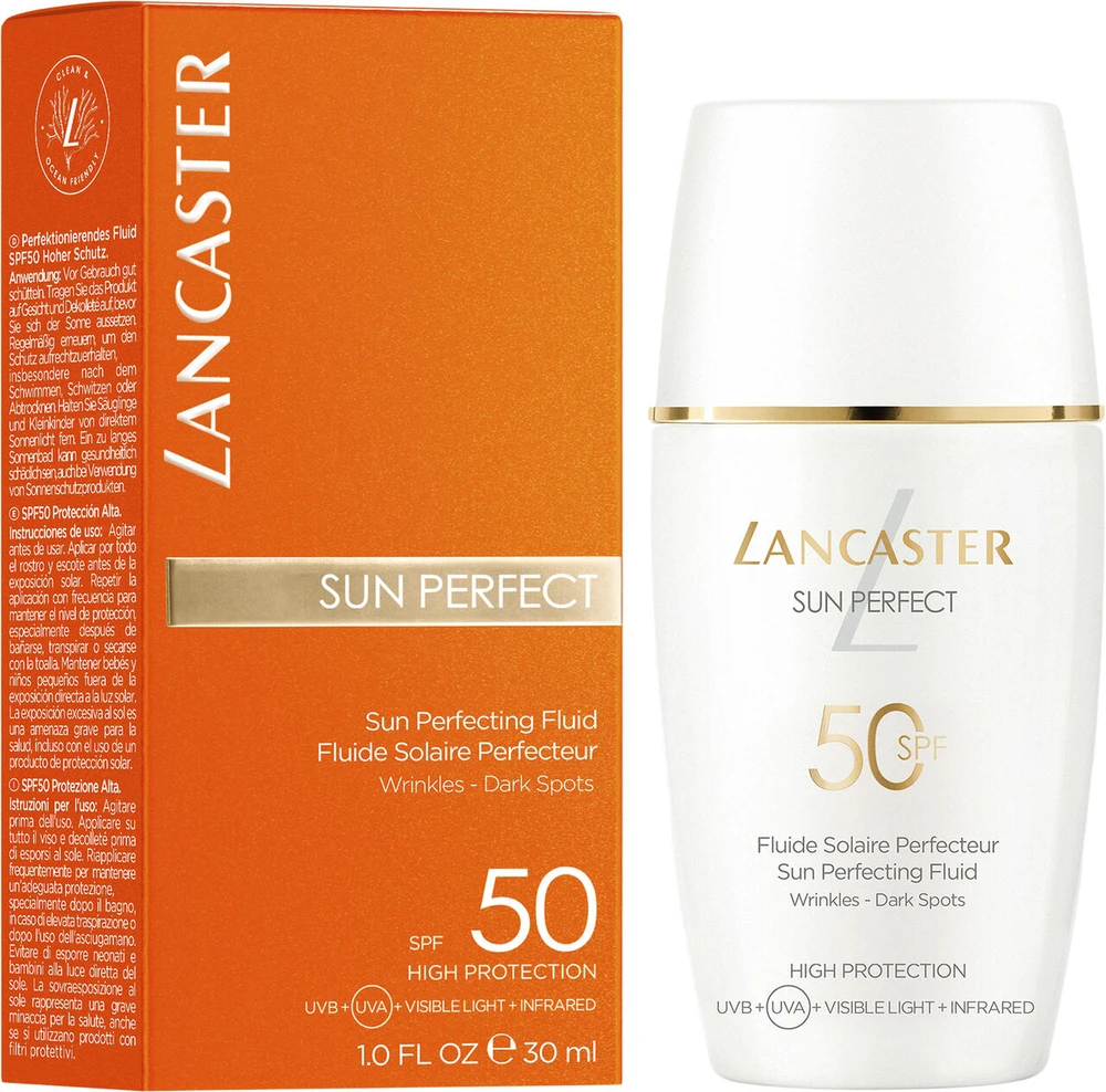 "Lancaster Sun Perfect" tobulinantis skystis nuo raukšlių ir tamsių dėmių Spf50 30ml