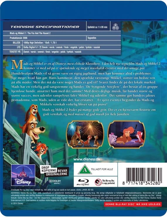 Lapė ir šuo 2 (Blu-ray)