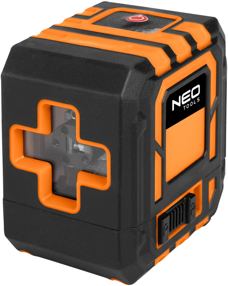 Neo Tools lazerinis 20 m kryžminis lazeris su dėklu ir magnetiniu laikikliu, raudonas