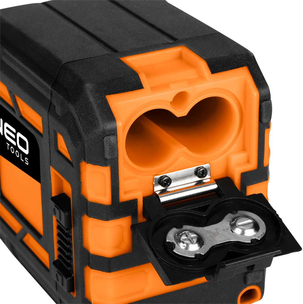 Neo Tools lazerinis 20 m kryžminis lazeris su dėklu ir magnetiniu laikikliu, raudonas
