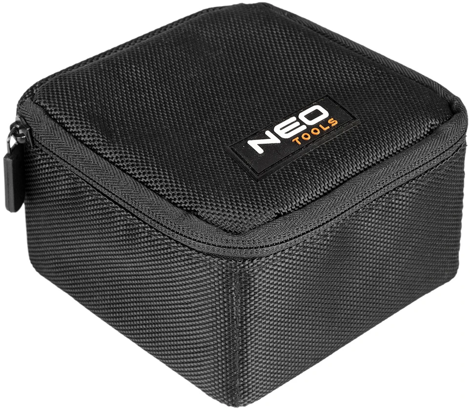 Neo Tools lazerinis 20 m kryžminis lazeris su dėklu ir magnetiniu laikikliu, raudonas